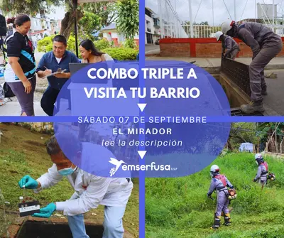 El Combo Triple A de Emserfusa E.S.P., estará este sábado 7 de septiembre en el barrio El Mirador